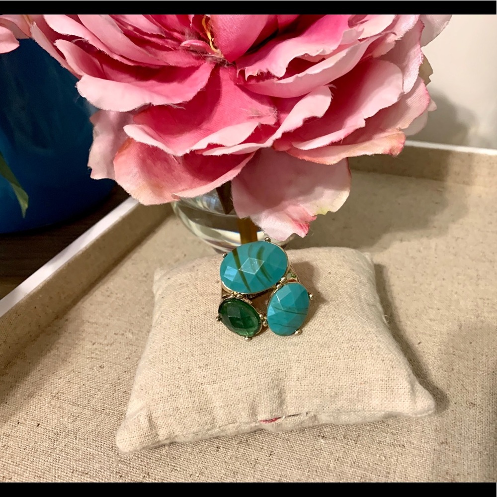 Turquoise Shades Stone Gold OS Ring
